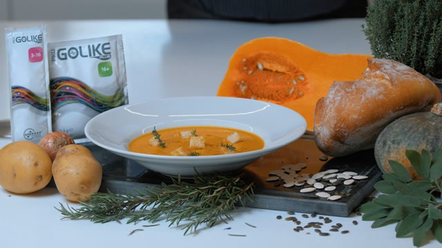 Kürbis und Kartoffelsuppe