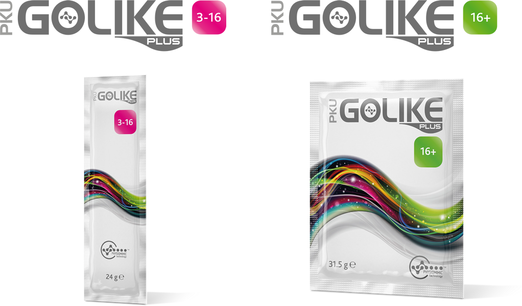 Darstellung von PKU GOLIKE Plus Produkten